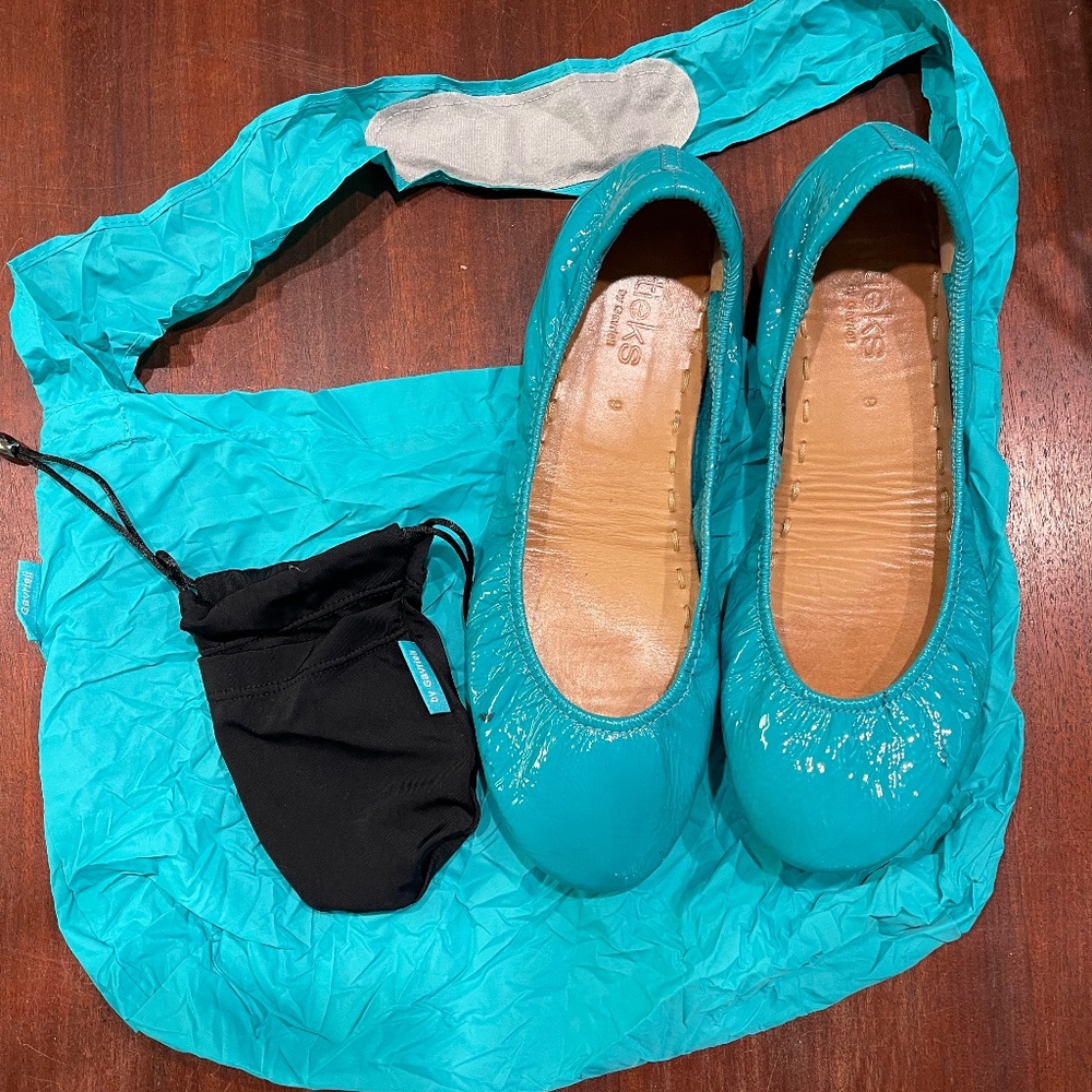 Tieks Blue Pantent